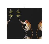 Tappetino scolapiatti per cucina VVXBHGR Proboscis Monkey Prints, ultra assorbente, reversibile ed elegante tappetino da cucina