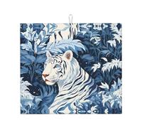 Tappetino scolapiatti per cucina Wzywhj Biancaneve Tigre Stampa in spugna assorbente 45,7 x 40,6 cm