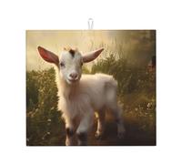 Tappetino scolapiatti per cucina Wzywhj Cute Baby Goat Picture in spugna assorbente 45,7 x 40,6 cm