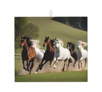 Tappetino scolapiatti per cucina Wzywhj Horses at the Gallop stampa in spugna assorbente 45,7 x 40,6 cm