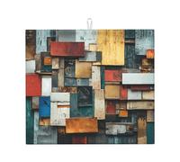 Tappetino scolapiatti per cucina Wzywhj Memory Frammenti Immagine in spugna assorbente acqua 45,7 x 40,6 cm