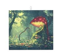 Tappetino scolapiatti per cucina Wzywhj The Mysterious Venus Flytrap Waits Picture in spugna assorbente 45,7 x 40,6 cm