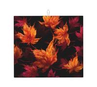 Tappetino scolapiatti per cucina YTUOPWE Autumn Maple is on fire Picture Ultra assorbente, reversibile ed elegante tappetino da cucina