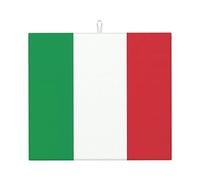 Tappetino scolapiatti per cucina YTUOPWE Bandiera Italia Quadretto Ultra Assorbente, Reversibile ed Elegante Tappetino da Cucina