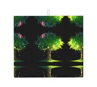 Tappetino scolapiatti per cucina YTUOPWE Big Tree in The Sun Picture Ultra assorbente, reversibile ed elegante tappetino da cucina