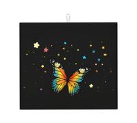 Tappetino scolapiatti per cucina YTUOPWE Butterflies in the Stars Picture Ultra assorbente, reversibile ed elegante tappetino da cucina