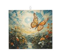 Tappetino scolapiatti per cucina YTUOPWE Chasing Butterflies in Summer Picture Ultra assorbente, reversibile ed elegante tappetino da cucina