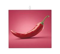 Tappetino scolapiatti per cucina YTUOPWE Chili Picture Ultra assorbente, reversibile ed elegante tappetino da cucina