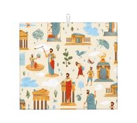 Tappetino scolapiatti per cucina YTUOPWE con immagine di architettura egiziana, ultra assorbente, reversibile ed elegante tappetino da cucina