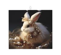 Tappetino scolapiatti per cucina YTUOPWE Elegant Bunny Picture Ultra assorbente, reversibile ed elegante tappetino da cucina