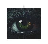 Tappetino scolapiatti per cucina YTUOPWE Eyes in The Dark Picture Ultra assorbente, reversibile ed elegante tappetino da cucina