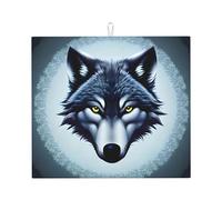 Tappetino scolapiatti per cucina YTUOPWE Fierce Wolf Head Picture Ultra assorbente, reversibile ed elegante tappetino da cucina