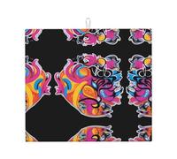 Tappetino scolapiatti per cucina YTUOPWE Graffiti Soul Picture ultra assorbente, reversibile ed elegante tappetino da cucina