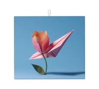 Tappetino scolapiatti per cucina YTUOPWE Paper Airplanes in Flowers Picture Ultra assorbente, reversibile ed elegante tappetino da cucina