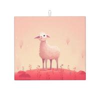 Tappetino scolapiatti per cucina YTUOPWE Pink Sheep Picture Ultra assorbente, reversibile ed elegante tappetino da cucina