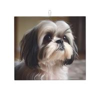 Tappetino scolapiatti per cucina YTUOPWE Shih Tzu Dog Picture Ultra assorbente, reversibile ed elegante tappetino da cucina