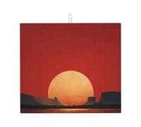 Tappetino scolapiatti per cucina YTUOPWE The Red Sun in The Desert Picture Ultra assorbente, reversibile ed elegante tappetino da cucina