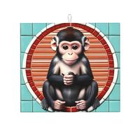 Tappetino scolapiatti per cucina YTUOPWE The Silent Monkey Picture Ultra assorbente, reversibile ed elegante tappetino da cucina