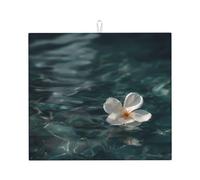 Tappetino scolapiatti per cucina YTUOPWE White Flowers on The Water Picture Ultra assorbente, reversibile ed elegante tappetino da cucina