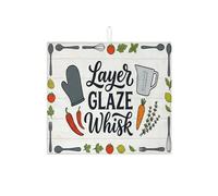 Tappetino scolapiatti per frusta e piatti, tappetino assorbente colorato per cucina, tappetino in microfibra per asciugare il bancone della cucina, 40,6 x 45,7 cm