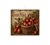 Tappetino scolapiatti per frutta fresca raccolta per bancone della cucina, tappetino assorbente scolapiatti rustico rustico in microfibra vintage per decorazione bancone della cucina, 40,6 x 45,7 cm