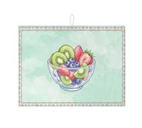 Tappetino scolapiatti per frutta per bancone della cucina, tappetino assorbente per scolapiatti verde menta, tappetino in microfibra primaverile per proteggere il bancone della cucina, 45,7 x 61 cm