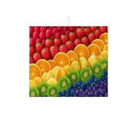 Tappetino scolapiatti per frutta per bancone della cucina, tappetino scolapiatti assorbente colorato, tappetino estivo in microfibra per asciugare il bancone della cucina, 40,6 x 45,7 cm