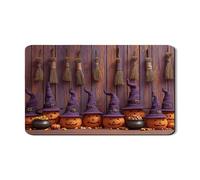 Tappetino scolapiatti per Halloween per bancone della cucina, cappello da strega viola in gomma assorbente scolapiatti tappetino scolapiatti tappetino in pelle PU per decorazione bancone cucina 30,5 x
