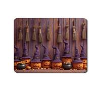 Tappetino scolapiatti per Halloween per bancone della cucina, cappello da strega viola in gomma assorbente scolapiatti tappetino scolapiatti tappetino in pelle PU per decorazione bancone cucina 45,7 x