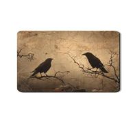 Tappetino scolapiatti per Halloween, per bancone della cucina, con corvo e zucca, in gomma assorbente, tappetino scolapiatti in pelle sintetica per l'autunno, 30,5 x 50,8 cm