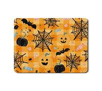 Tappetino scolapiatti per Halloween per bancone della cucina, zucca e ragnatela in gomma assorbente, tappetino scolapiatti in pelle PU autunnale, 45,7 x 61 cm