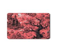 Tappetino scolapiatti per Halloween, per cucina, zucca e casa stregata, in gomma assorbente, tappetino scolapiatti gotico in pelle PU per decorazione, 30,5 x 50,8 cm