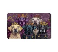Tappetino scolapiatti per il bancone della cucina, tappetino scolapiatti in gomma assorbente con design a foglia di labrador colorato, tappetino scolapiatti per gli amanti degli animali autunnali