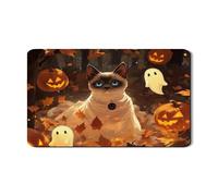 Tappetino scolapiatti per il bancone della cucina, tappetino scolapiatti in gomma assorbente con fantasma di zucca, tappetino scolapiatti in pelle PU autunnale per protezione bar 30,5 x 50,8 cm