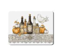 Tappetino scolapiatti per il bancone della cucina, tappetino scolapiatti in gomma assorbente con fantasma zucca vintage, tappetino scolapiatti in pelle PU autunnale, decorazione 45,7 x 61 cm