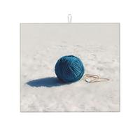 Tappetino scolapiatti per Kitchen HHGFASD Ball of Yarn on the Snow Pattern Ultra assorbente, reversibile ed elegante tappetino da cucina