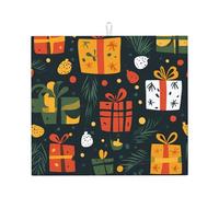 Tappetino scolapiatti per Kitchen HHGFASD Gift Box Collection Pattern Ultra assorbente, reversibile ed elegante tappetino da cucina