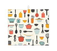 Tappetino scolapiatti per Kitchen HHGFASD Kitchenware Display Pattern Ultra assorbente, reversibile ed elegante tappetino da cucina