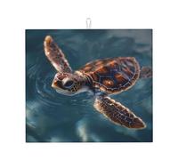 Tappetino scolapiatti per Kitchen HHGFASD Swimming Little Turtle Pattern Ultra assorbente, reversibile ed elegante tappetino da cucina