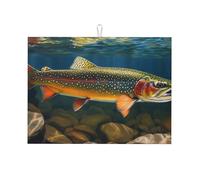 Tappetino scolapiatti per la pesca a mosca, per bancone della cucina, in microfibra, assorbente, riutilizzabile, lavabile, extra large, 45,7 x 61 cm