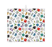 Tappetino scolapiatti per la stagione scolastica, tappetino in microfibra per scolapiatti per bancone della cucina, tappetino super assorbente, tappetino per scolapiatti lavabile in lavatrice, 40,6 x