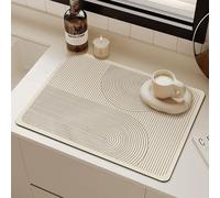 Tappetino scolapiatti per lavello da cucina, ad asciugatura rapida, altamente assorbente, protezione per macchine da caffè, con retro inferiore antiscivolo, per piano di lavoro da bar (2 pezzi, 80 x