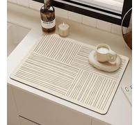 Tappetino scolapiatti per lavello da cucina, ad asciugatura rapida, altamente assorbente, protezione per macchine da caffè, con retro inferiore antiscivolo, per piano di lavoro da bar (2 pezzi, 50 x