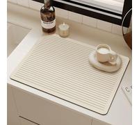 Tappetino scolapiatti per lavello da cucina, ad asciugatura rapida, altamente assorbente, protezione per macchine da caffè, con retro inferiore antiscivolo, per piano di lavoro da bar (2 pezzi, 60 x