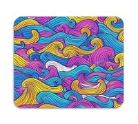 Tappetino scolapiatti per lavello disegnato a mano con linee di onde colorate, resistente al calore, assorbente, in terra di diatomee, accessori da cucina, 60 x 50 cm