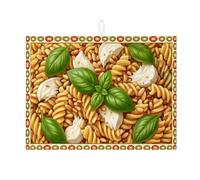 Tappetino scolapiatti per pasta per bancone della cucina, tappetino scolapiatti assorbente per erbe verdi, tappetino scolapiatti rustico in microfibra per proteggere lo spazio di cottura, 45,7 x 61 cm