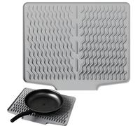 Tappetino scolapiatti per , per piano di lavoro della cucina, in silicone, antiscivolo, resistente e antiscivolo, per lavelli, organizzazione e conservazione delle stoviglie