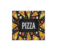 Tappetino scolapiatti per piano della cucina, tappetino assorbente per piatti da cucina, design a pizza, tappetino scolapiatti in microfibra per bar, 40,6 x 45,7 cm
