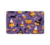Tappetino scolapiatti per piano di Halloween, per bancone della cucina, fantasia zucca e gatto, in gomma assorbente, divertente tappetino scolapiatti in pelle PU per decorazione bancone della cucina