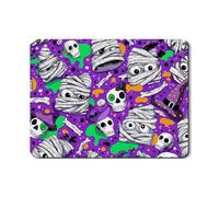 Tappetino scolapiatti per piano di Halloween, per bancone della cucina, motivo mummia e teschio, in gomma assorbente, divertente tappetino scolapiatti in pelle PU per decorazione bancone della cucina